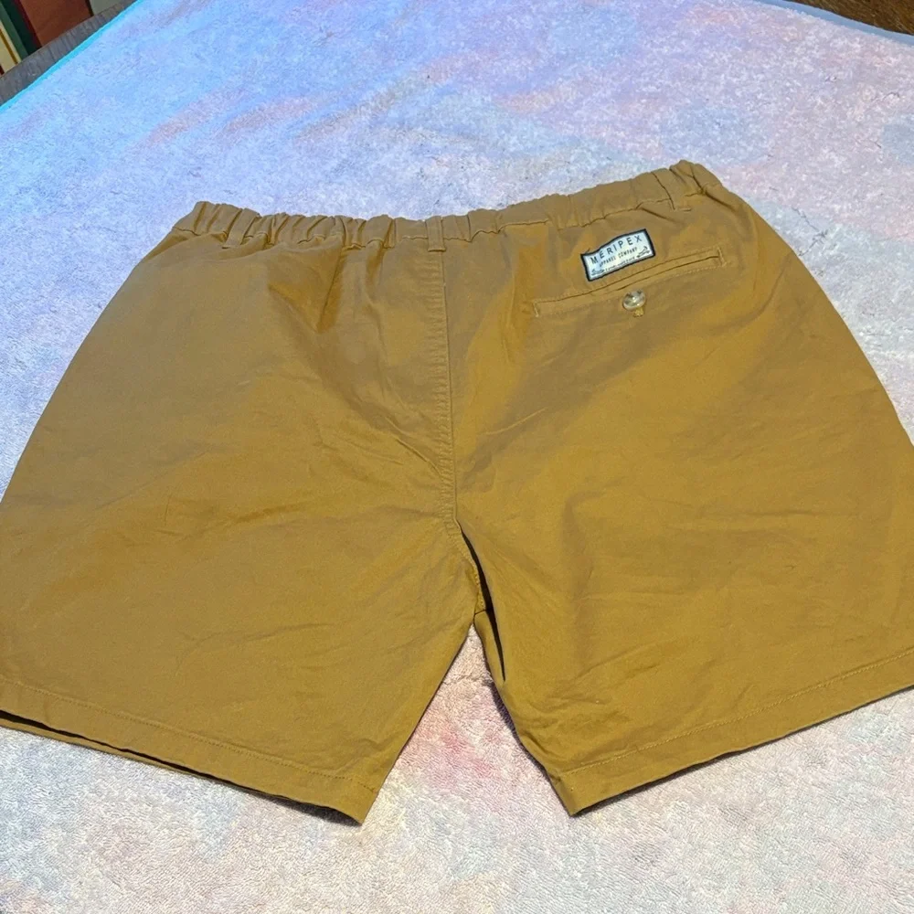 Meripex 1340 Men's Tan Flat Front Shorts - Picture 4 of 6